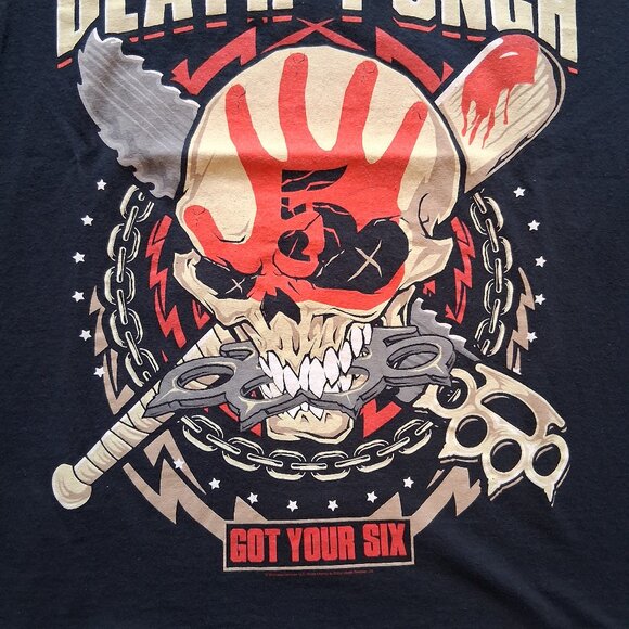 Gildan Five Finger Death Punch Show Your Six 2016 Tour Black T-Shirt Adult M - Picture 4 of 11